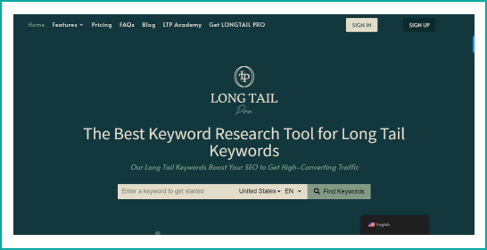 LongTailPro tool